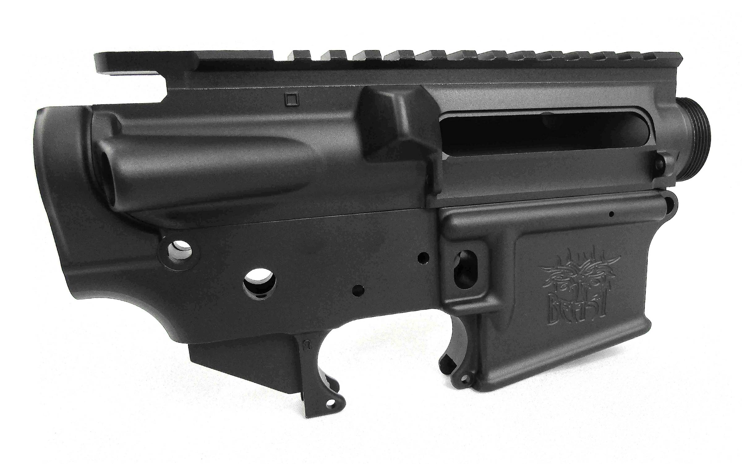 Black Type 3+ Anodized Matched AR-15 Upper and Lower Forged Set