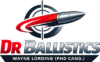 Logo with a bullet and target graphic, featuring the text Dr Ballistics in bold, and Wayne Lording (PhD Cand.) below in smaller letters.