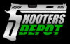 Logo with a silver pistol forming the letter S in the words Shooters Depot. Shooters is in gray and Depot is in green, all set against a black background.