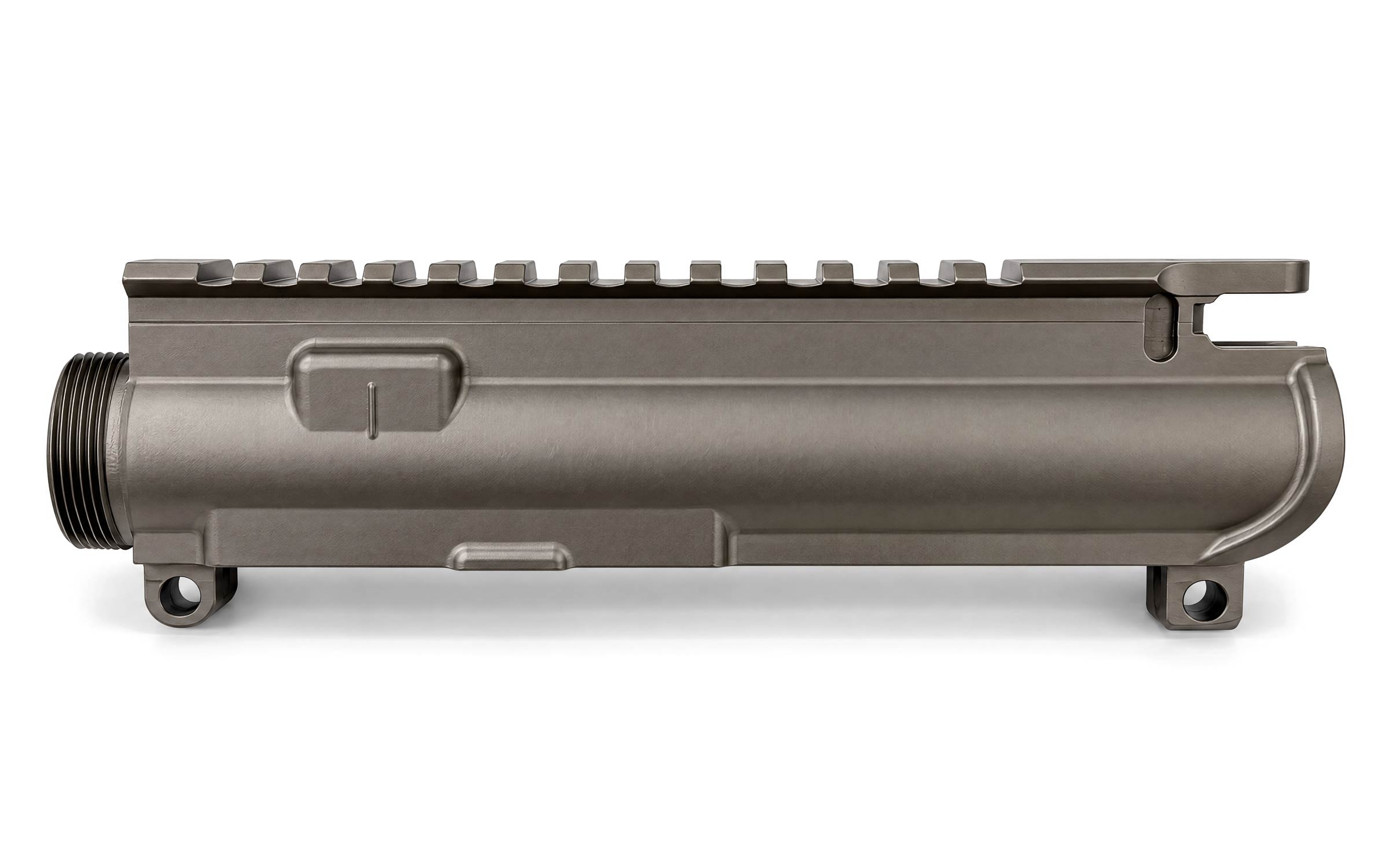 Gray AR-15 upper receiver with a flat-top Picatinny rail.